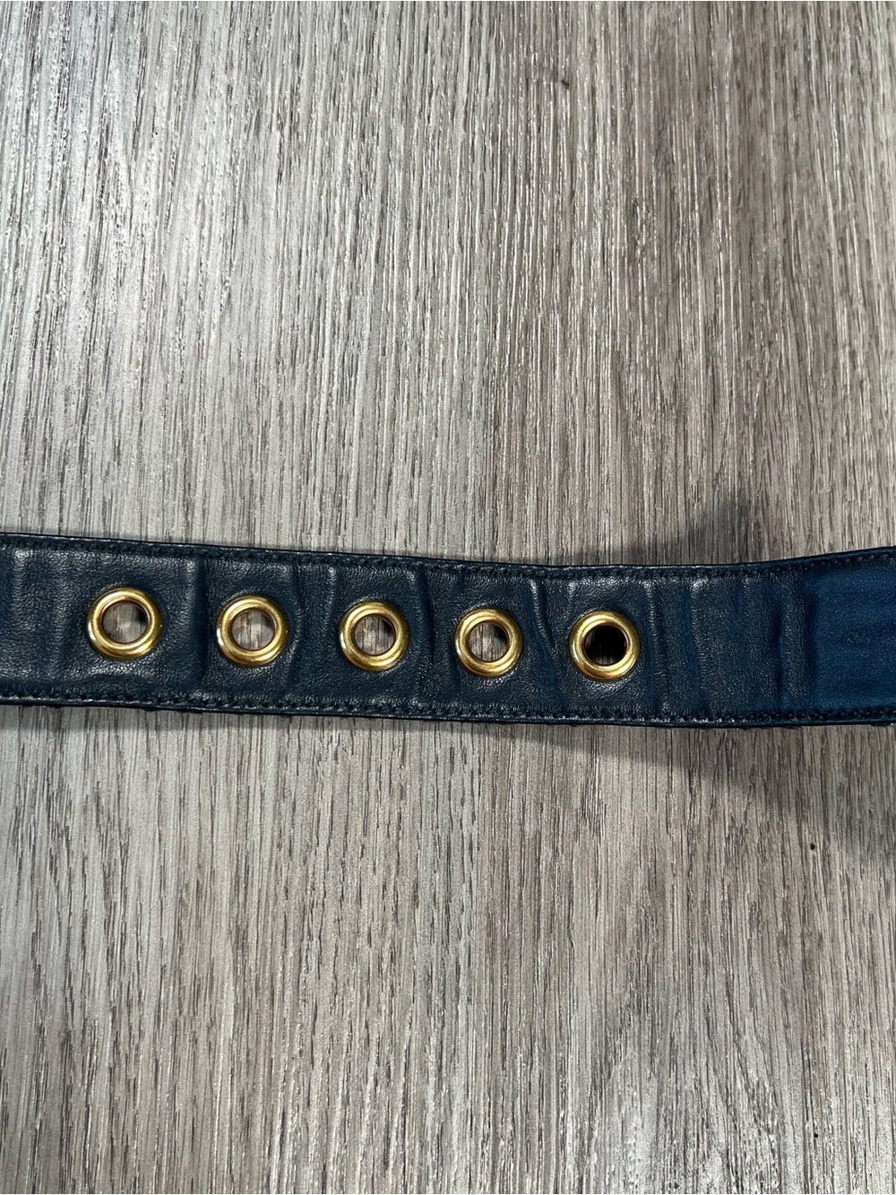 Dior Diorquake Size 85cm Navy Blue Oblique Canvas Gold Logo Buckle Belt Italy - Picture 5 of 13